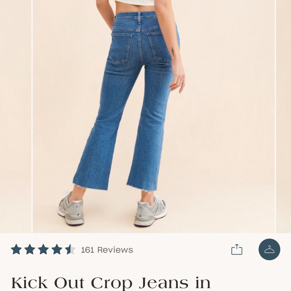 Madewell Blue Ankle Cropped Jeans with High Waist and Relaxed Fit